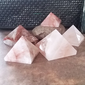Lithium Quartz Crystal Pyramid: Faceted Pleiadian Lemurian Healing Stone