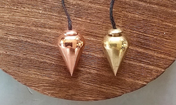 Solid Brass Dowsing Pendulum: Teardrop Divination Tool With