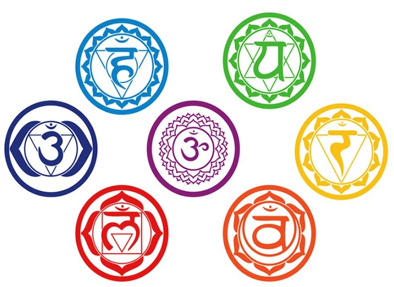 SHIVA LINGAM Reiki Chakra Set 7 Piece Gold Engraved Chakra Etsy