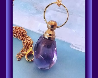 Amethyst Urn Necklace: Natural Gemstone Cremation Keepsake