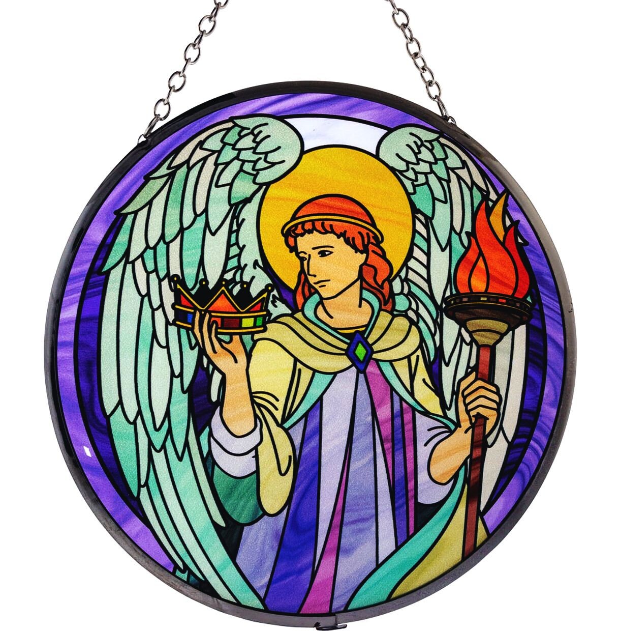 Glass Suncatcher ANGEL SUNCATCHER 6 Stained Glass Look Etsy