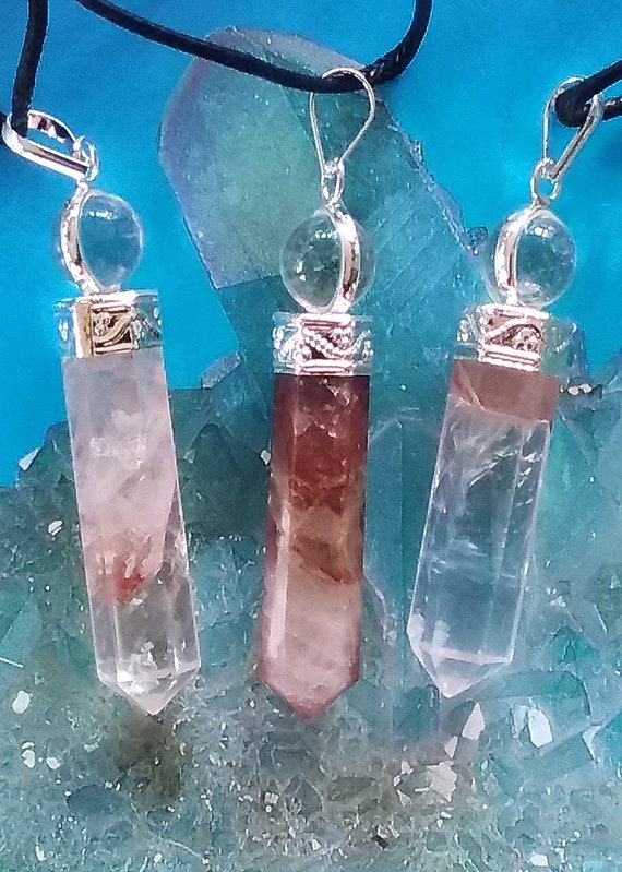 Rare Lithium Quartz Pendants Rare Lithium Quartz Pendants