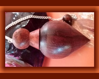 Rosewood Dowsing Pendulum: Big Bertha with Brass Witness Chamber