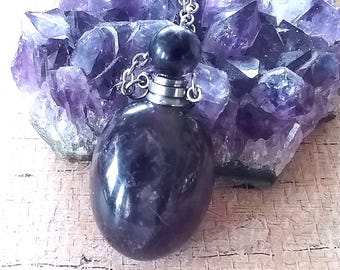 Amethyst Urn Pendant Necklace: WOMB Design Cremation Keepsake