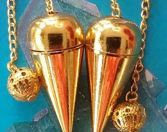 Gold Witness Chamber Dowsing Pendulums: Reiki Divination Tool