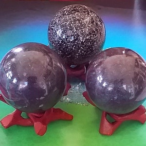 RUBY in KYANITE Sphere, Polished Ruby in Kyanite Orb with Stand, Large Ruby Kyanite Crystal Ball