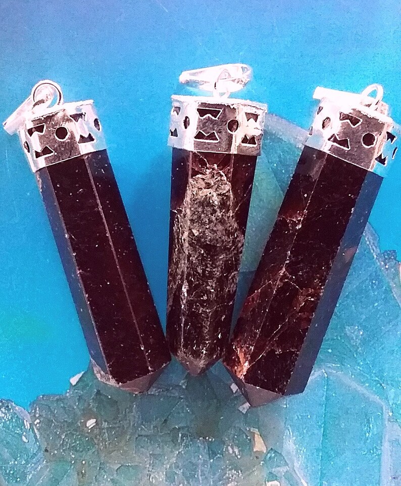 RUBY GARNET PENDANT Stunning Faceted 50 Carat Dark Red Raw | Etsy