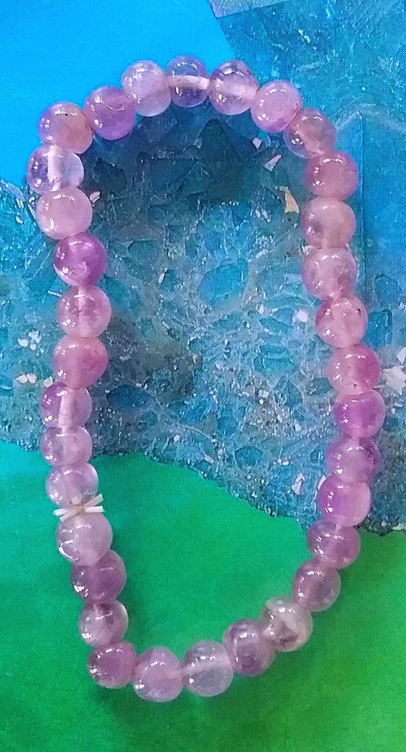 Optional Matching Bracelet AMETHYST CRYSTAL Silver Double or Single Terminated Chakra PENDANT With 7 Cabochons Necklace With Hemp Chain