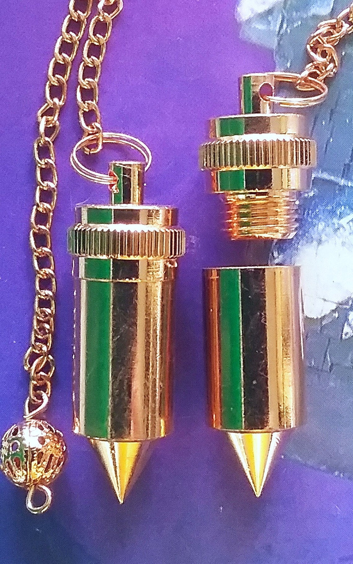 COPPER Dowsing PENDULUM Large Chambered Dowsing Pendulum With Etsy