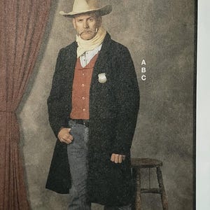 McCalls 8400  Men's Old West costumes pattern - Frock coat, Vest & Bandana designed by Nancy Farris-Thee UNCUT FF (2023)  K6059