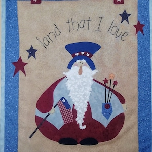 Uncle Sam Pattern for Patriotic Embroidered & Appliquéd Quilt From ...