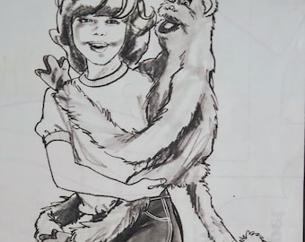 May include: Black and white illustration of a monkey hand puppet pattern. The pattern is labeled "STRETCH & SEW 804 monkey hand puppet". The image shows a person holding the puppet. The text "Designed Exclusively for Knit Fabrics by Ann Person" is also visible.
