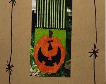 BLOOMIN/' MINDS Half To Have Pumpkins Halloween Table Runner Wallhanging pattern