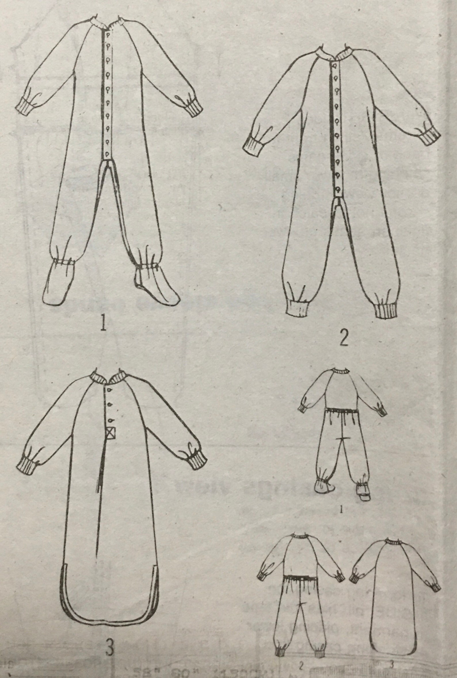Dr. Dentons Onesie Pajamas Pattern With Attached Feet or | Etsy