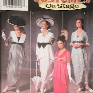 Simplicity 9699  Misses&#39; My Fair Lady costumes pattern - Edwardian era dresses & hats  On Stage  UNCUT FF (2001)  K5429