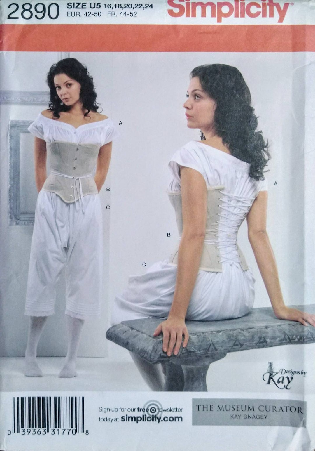 Civil War Undergarments Pattern Chemise, Corset & Drawers in Misses