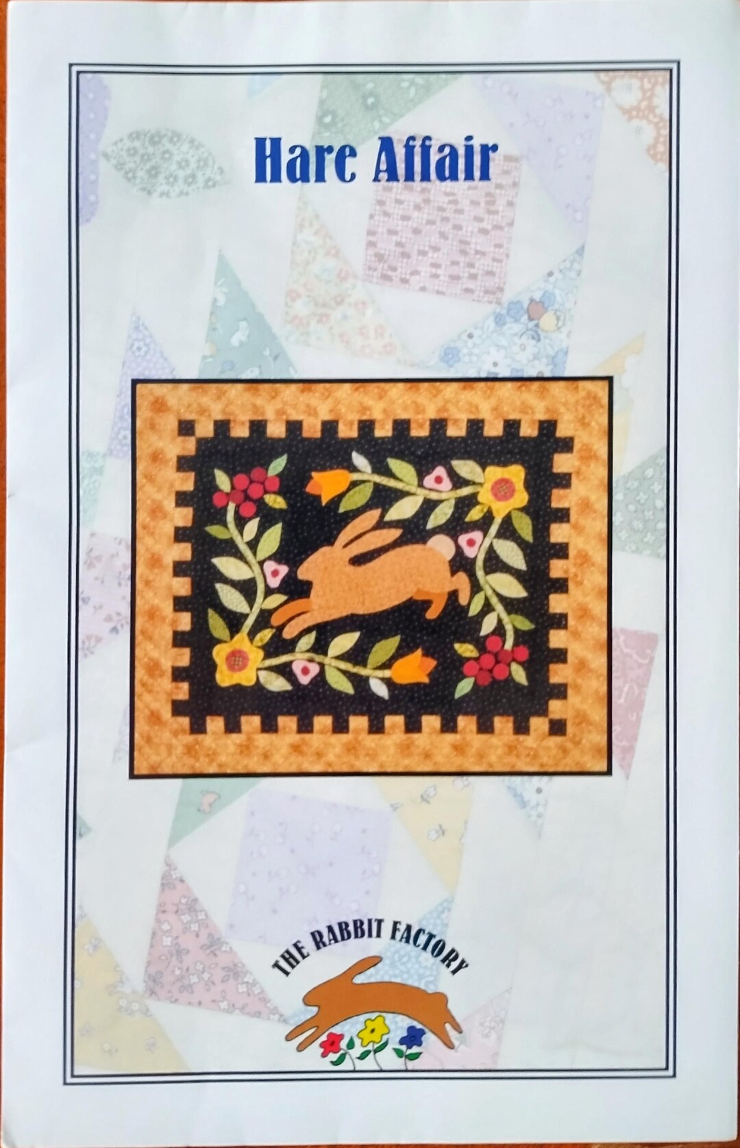 Hare Affair Pattern for a Folk-art Bunny Wall Quilt From the Rabbit ...
