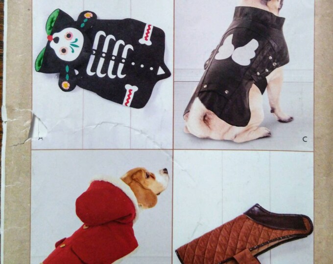 Quilted Dog Coats Pattern With Hood or Collar and Decorative Appliqués
