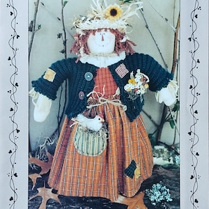 Rosie pattern for a stuffed standing Scarecrow from Bunny Hugs #117 (1997)  K6499