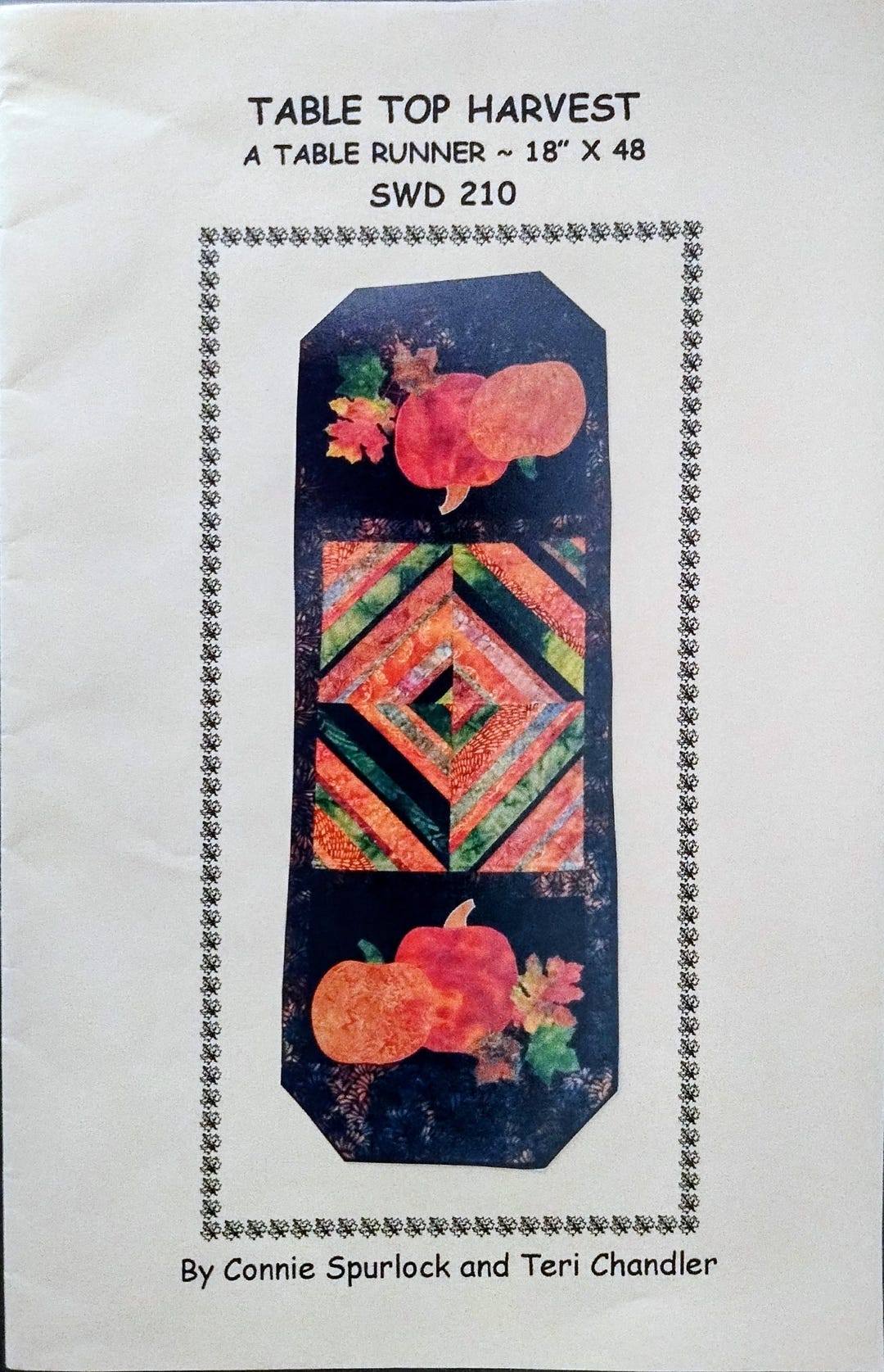 Table Top Harvest Pattern for an Autumn Table Runner From Sew Wonderful ...