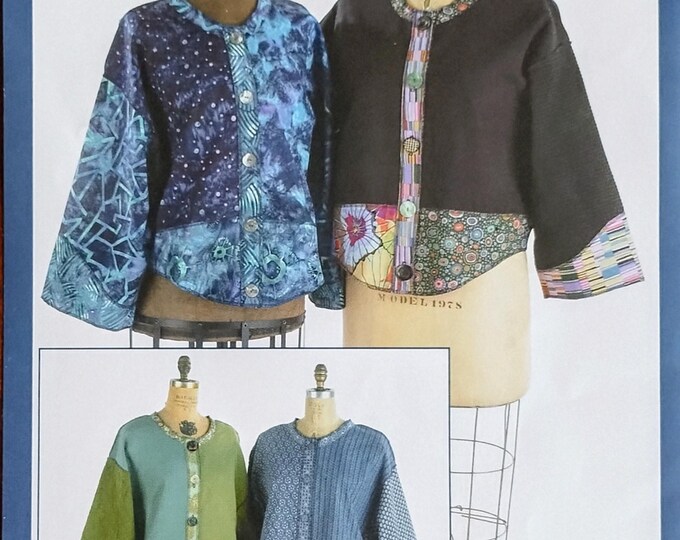 Pattern Mistmiatched Mismatched Medley Pattern for an Oversized Jacket in 4 Styles Misses ...