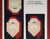 Ho Ho Ho pattern for a Santa wall quilt table runner designed by Cheryl Haynes for Prairie Grove Peddler 343 (2003) K3223