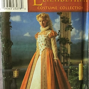 Simplicity 8881|0679  Misses&#39; Elizabethan costume pattern - partlet, neck ruff, bodice, underskirt, skirt UNCUT FF (1999)  K2219