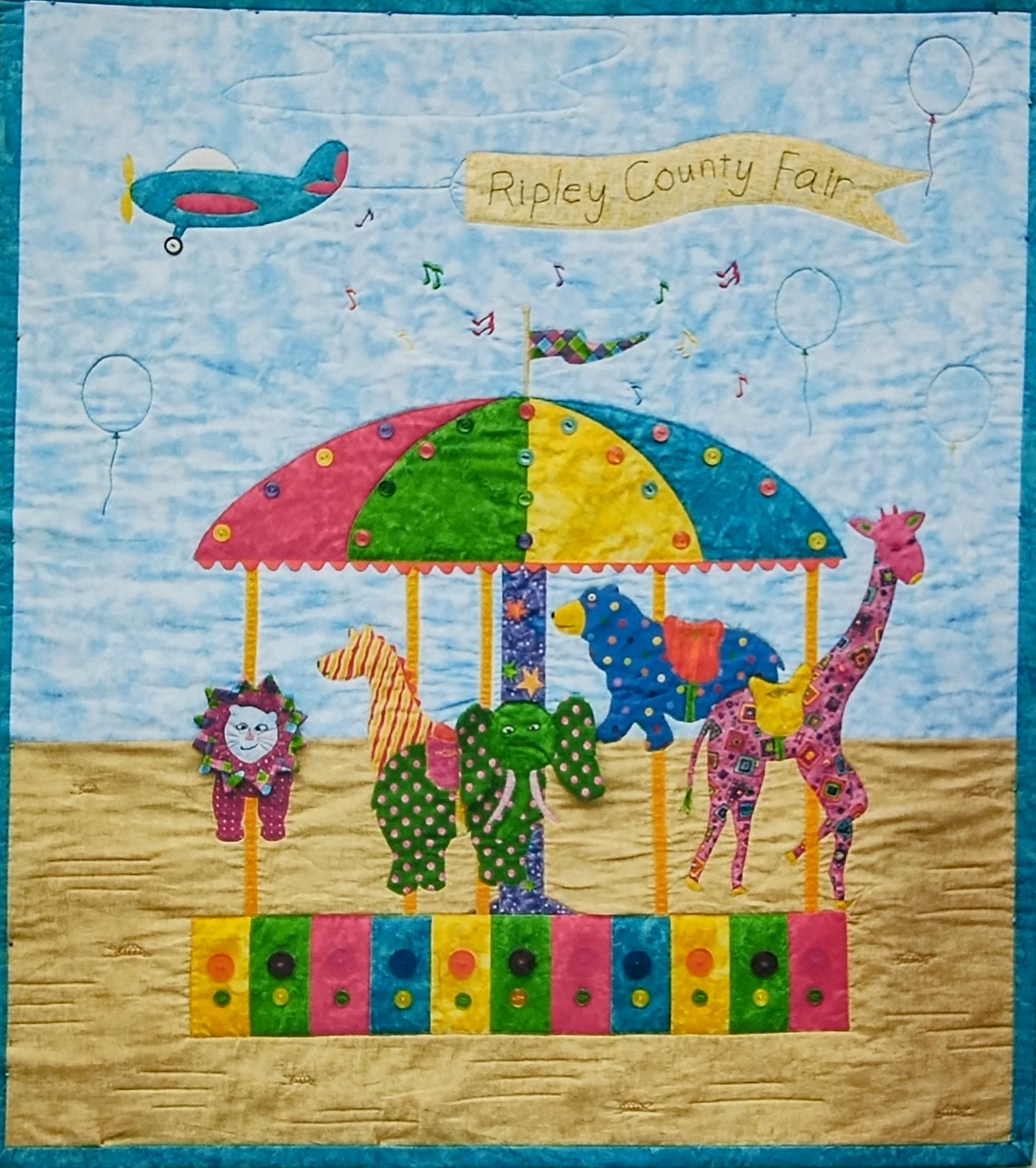 Roundabout Magic Pattern for a Carousel Quilt With Dimensional Elements ...