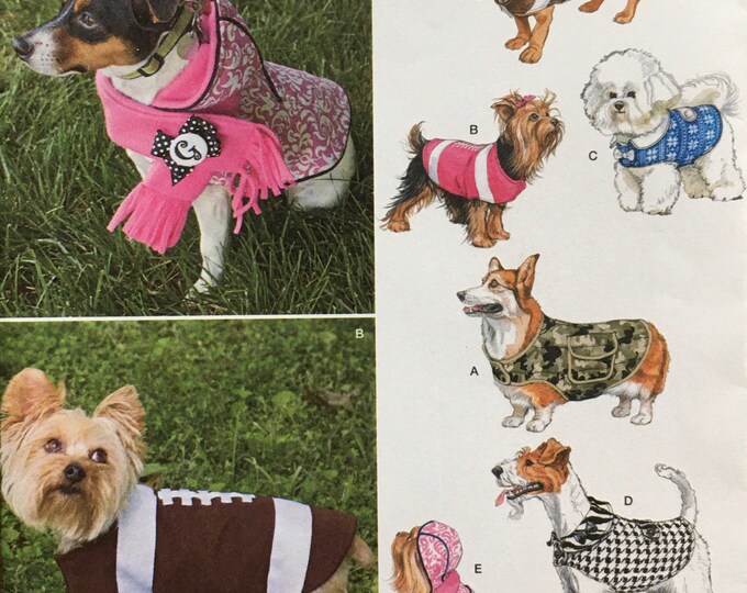 Dog Coats Pattern With Collar Variations Scarf and Hood in 3 Etsy
