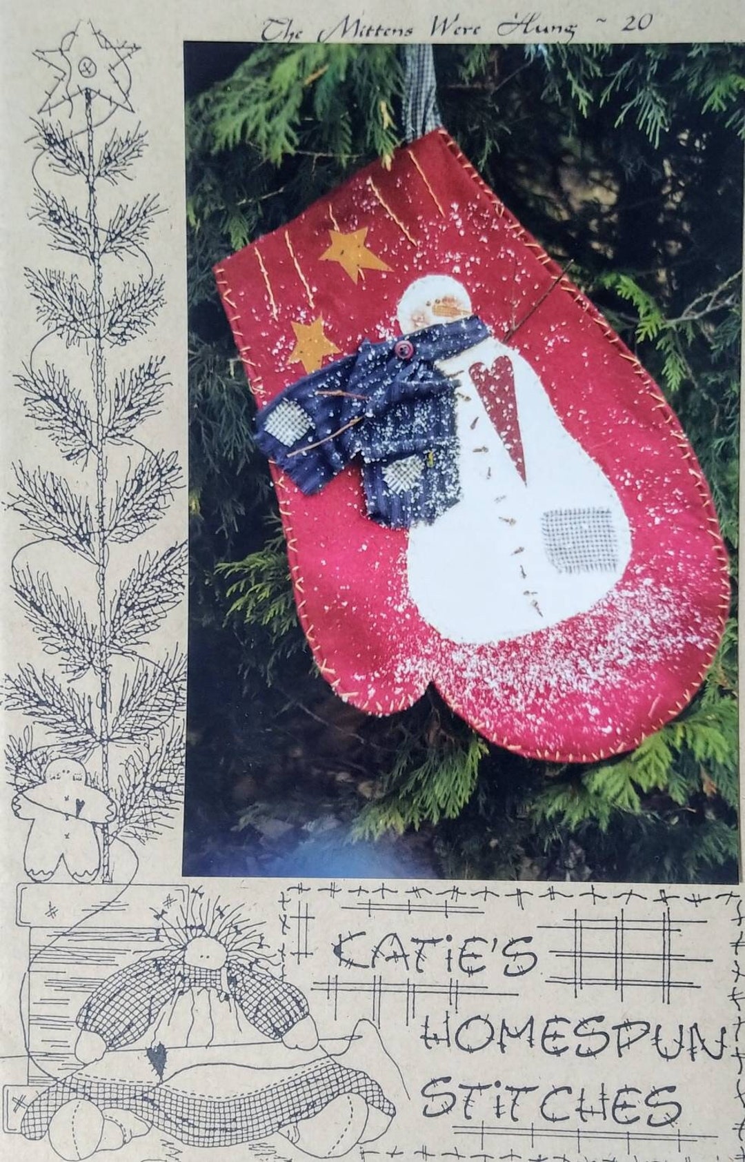 The Mittens Were Hung Pattern for an Embellished Mitten Shaped Stocking ...