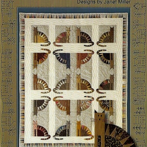 Sawtooth Cats pattern for a paper pieced quilt designed by Janet Miller for the City Stitcher Quilt Collection #5 (1998) K1808