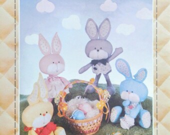 Sunday Bunny pattern - stuffed Easter bunny & clothing from Patch Press #358C (1982)  K5086