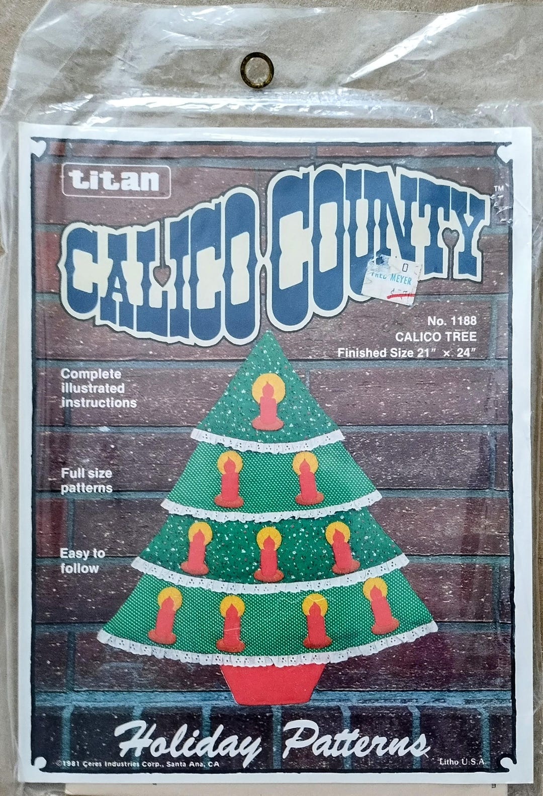 Calico Tree Pattern for a Christmas Wallhanging - Calico Country ...