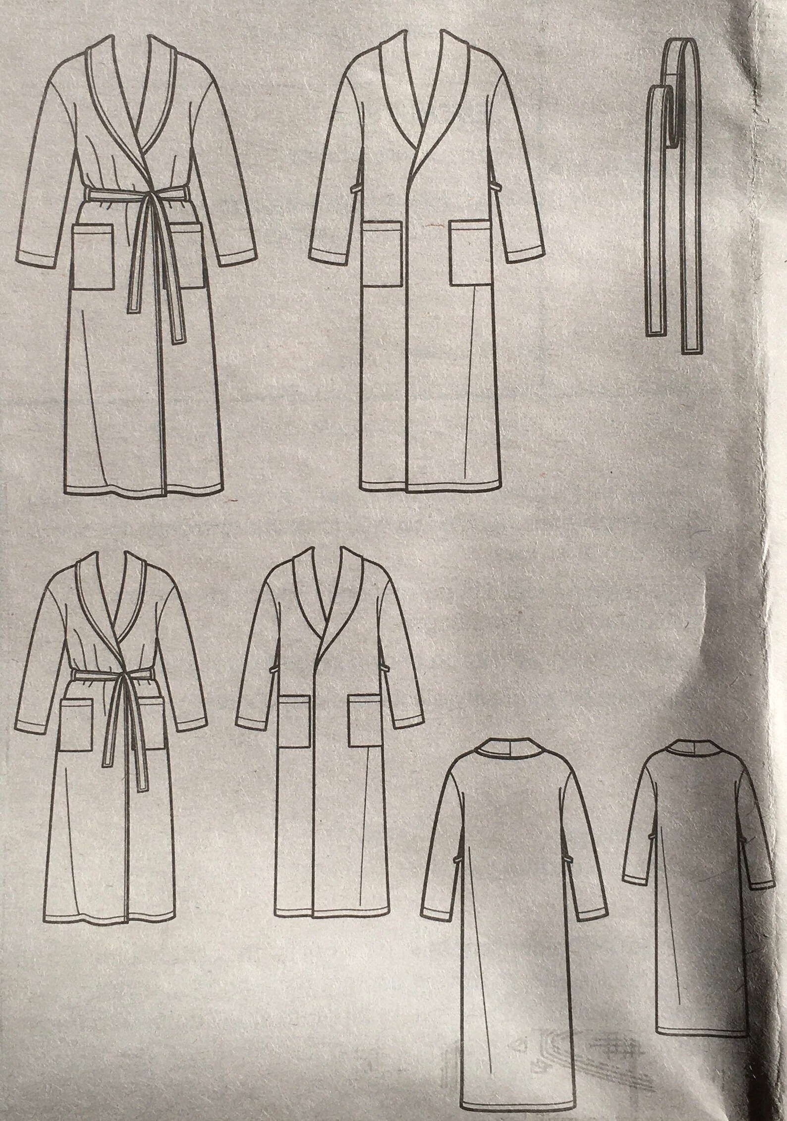 Family Robes Pattern With Waist Tie in Adults, Teens and Childrens ...