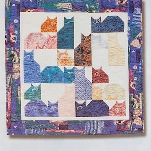 Cat Nap pattern for a wall hanging quilt designed by Brenda Henning for Bear Paw Productions #BPP003 (1991)  K5318