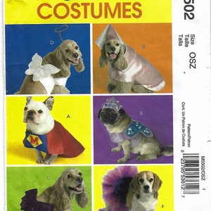 Dog Costumes pattern - Superdog, Princess, Butterfly, Angel, Bat, Ballerina in 4 sizes  McCalls 5502 UNCUT & FF (2007)  K2153