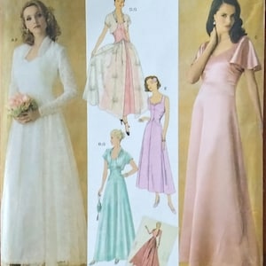 Simplicity 4270 Misses&#39; 1930&#39;s Vintage Evening dress pattern in 2 lengths with sleeve & jacket variations UNCUT FF (2006) K5683
