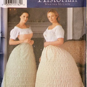 Simplicity 7216 Misses&#39; Civil War era Crinoline hoopskirt pattern - two widths by Martha McCain  UNCUT & FF (2002)  K3212