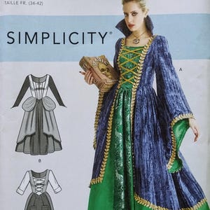 Simplicity 9166|10645  Misses&#39; Witch costumes pattern - dresses with sleeve, collar & skirt variations  UNCUT FF (2020)  K4556