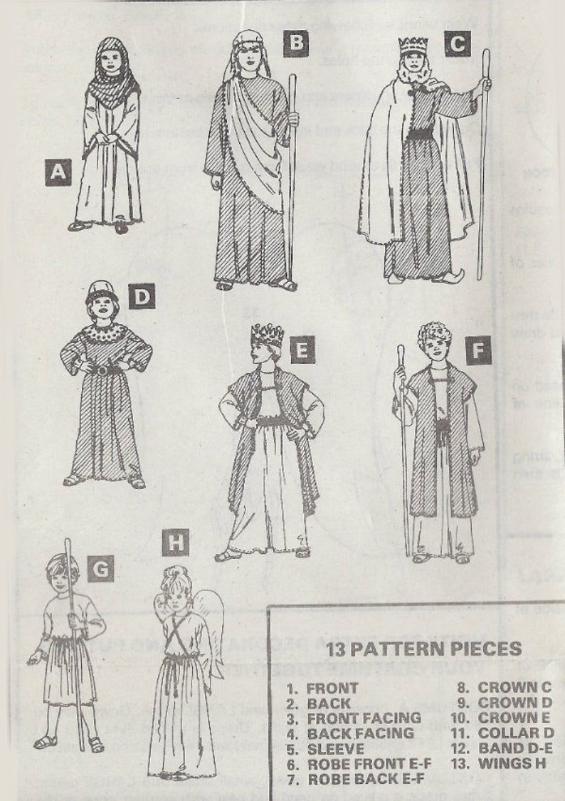 Biblical Costumes Pattern Gowns Robes and Accessories in Etsy