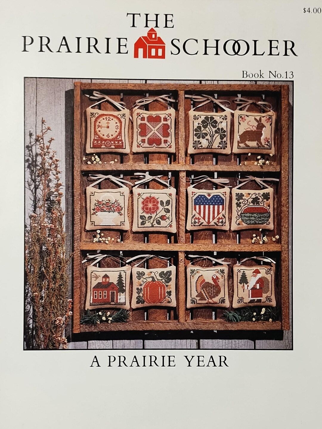 A Prairie Year Counted Cross Stitch Pattern Leaflet With 12 Monthly