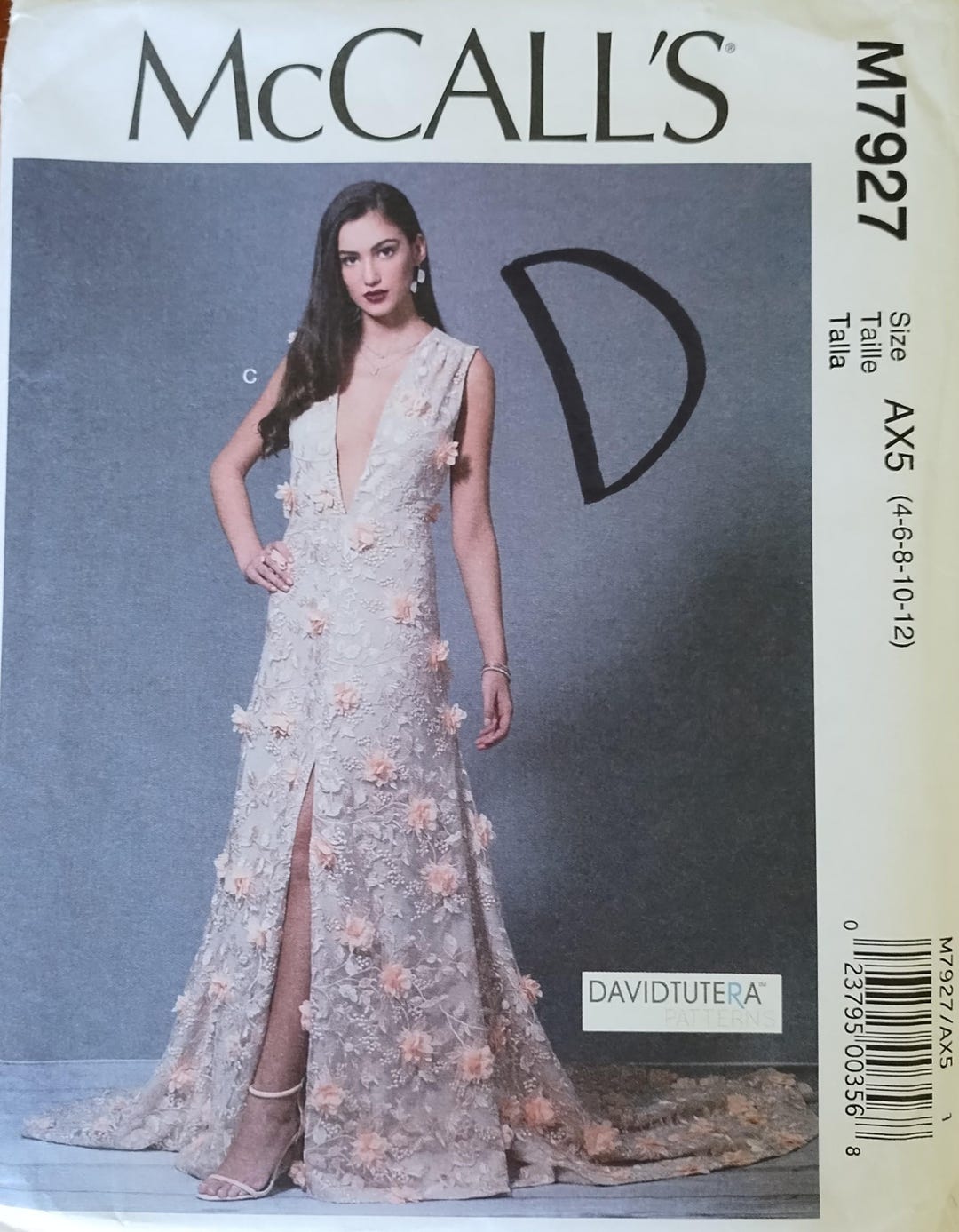 Pattern 7927 Mccalls 7927 Misses' Special Occasion Dresses Pattern - Plunge V Front ...