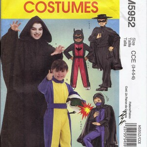6689 UNCUT Vintage McCalls SEWING Pattern Boys Men Halloween ZORRO Costume CAPE