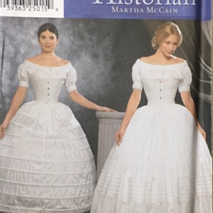 Simplicity 9764  Misses&#39; Civil War era lingerie pattern - Crinoline hoopskirt & Petticoat designed by Martha McCain UNCUT FF (2001) K2563