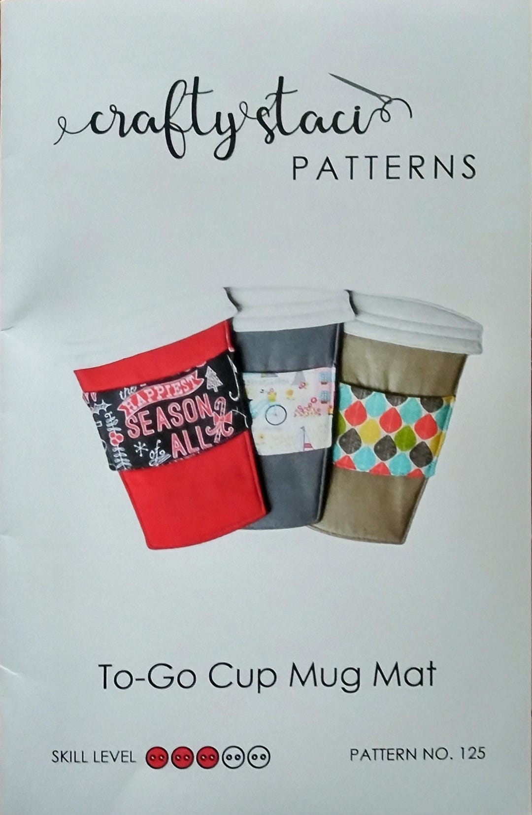 To-go Cup Mug Mat Pattern From Crafty Staci #125 K5789 - Etsy