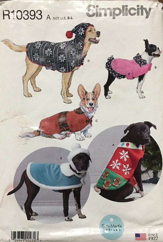 Dog Coats Pattern in 3 Sizes With Collar Variations Hood and Etsy