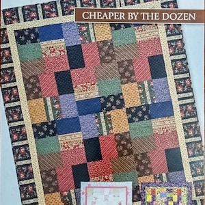 Cheaper by the Dozen pattern for a fat quarter friendly quilt from Legacy Patterns #LEG5101 (2005)  K5464