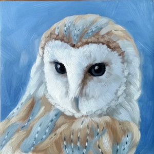 Owl print - barn owl - owl painting - bird painting - fine art print - bird painting
