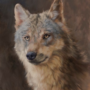 Wolf - wolf painting - wolf print - wolf art - gray wolf - timber wolf - animal art - wildlife painting