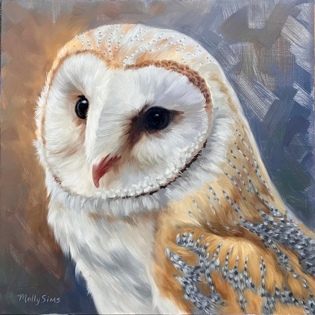 Barn Owl Painting - Bird Painting - Bird Art - Barn Owl - Birds of Prey ...